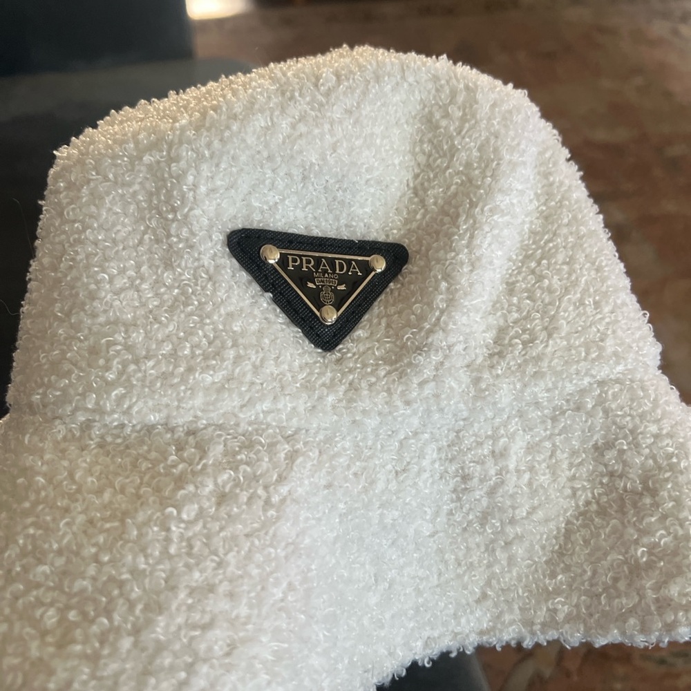 Prada White Textured Hat